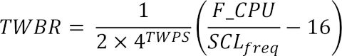 The formula to calculate TWBR